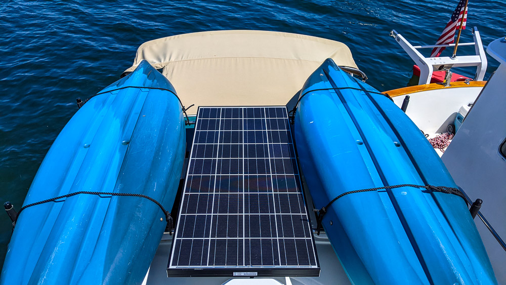 Solar panel and kayaks
