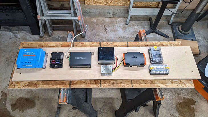 Initial layout of flybridge electronics