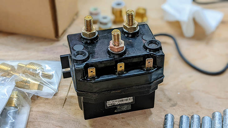 Old windlass solenoid cleaned